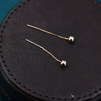 Minimalist Ball Threaders Earrings In Sterling Silver, 5 of 11
