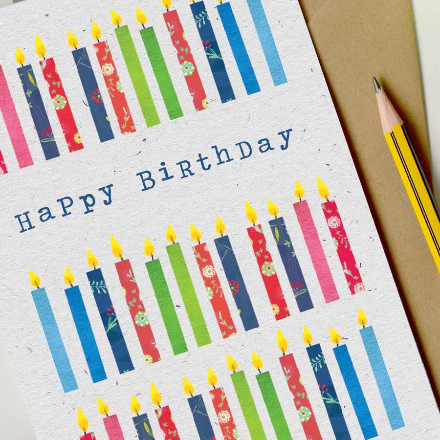 Happy Birthday Candles Card By Rosie & Radish 