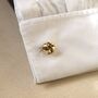 Knot Gold Cufflinks Gift For Men 316 L Stainless Steel Wedding Accessory, thumbnail 4 of 5