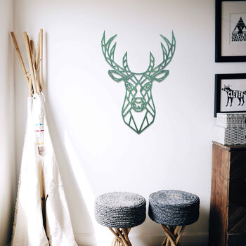 Geometric Stag Deer Wall Art Decor For Home Or Office, 9 of 12