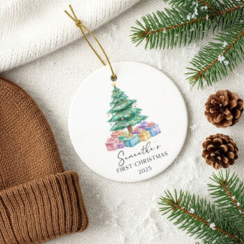 Personalised Baby’s First Christmas Decoration Bauble, 5 of 9