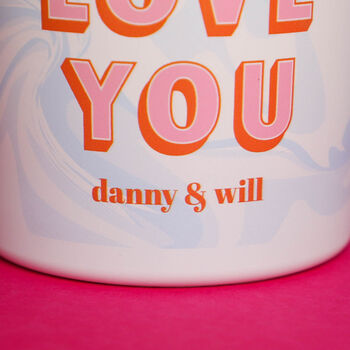 Personalised I Love You Scented Natural Wax Candle, 2 of 7