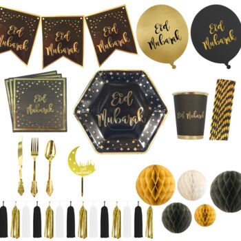 Black And Gold Eid Party In A Box Decorations, 7 of 11