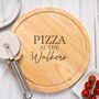 Personalised Family Large Round Pizza Wooden Board, thumbnail 1 of 2