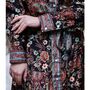 'Amara' Black, Blue And Red Floral Paisley Print Long Tiered Dress, thumbnail 4 of 6