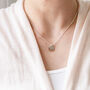 Silver Swarovski Birthstone And Disc Necklace, thumbnail 4 of 7