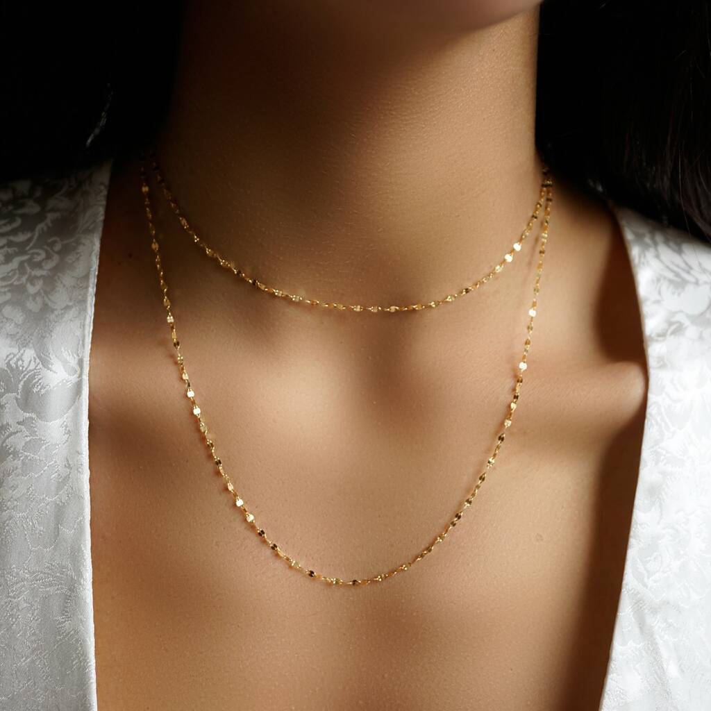 Shimmering Long Chain Yellow Gold, 1 of 8
