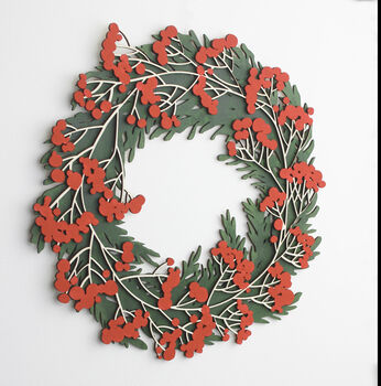 Winter Wreath With Custom Berries, 4 of 5