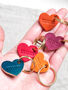 'Mum' Leather Heart Keyring, thumbnail 1 of 9