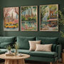 New York City Three Print Set – Cozy Bookshop, Yellow Taxi And Central Park Illustrations, thumbnail 2 of 5