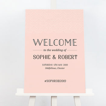 Millie Art Deco Wedding Welcome Sign, 3 of 5