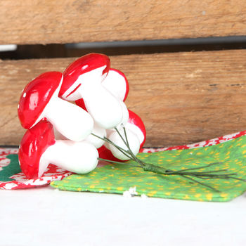 Christmas Toadstool Tree Or Parcel Decoration, 3 of 3