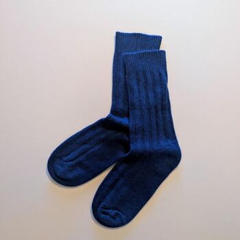 Pure Cashmere Men’s Rib Bed Socks, 3 of 7