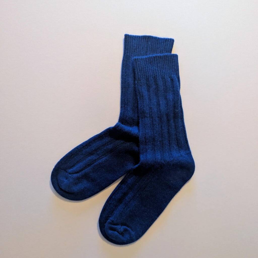 Pure Cashmere Men’s Rib Bed Socks, 1 of 3