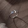 Sterling Silver Moonstone Star And Moon Ring, thumbnail 5 of 10