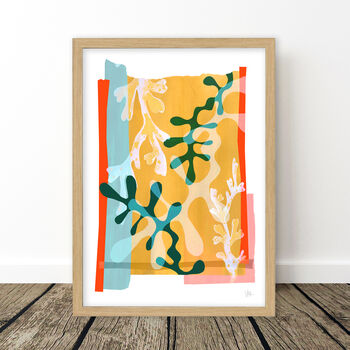 Abstract Seaweed Colour Block Print, 5 of 7