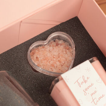 Mother's Day Heart Glass Mug Pink Pamper Gift Set, 3 of 5