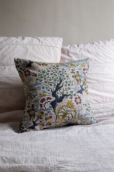 Tree Of Life 'Eden' Linen Cushion, 4 of 4