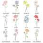 Personalised Flower Of Month Family Heart, thumbnail 7 of 8