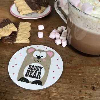 Daddy Bear Mug Coaster For Father's Day, 4 of 6