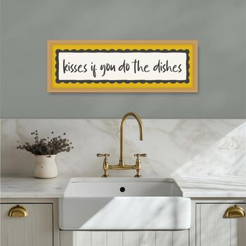 Kisses If You Do The Dishes Framed Print, 10 of 12