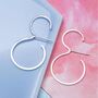 Sterling Silver Double Hoop Illusion Earrings, thumbnail 4 of 6