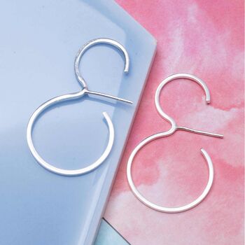 Sterling Silver Double Hoop Illusion Earrings, 4 of 6