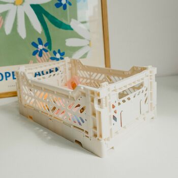 Mini Coloured Scandi Stackable Storage Crate, 5 of 10