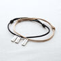 Men's Personalised Cord Pendant Bracelet, thumbnail 1 of 3