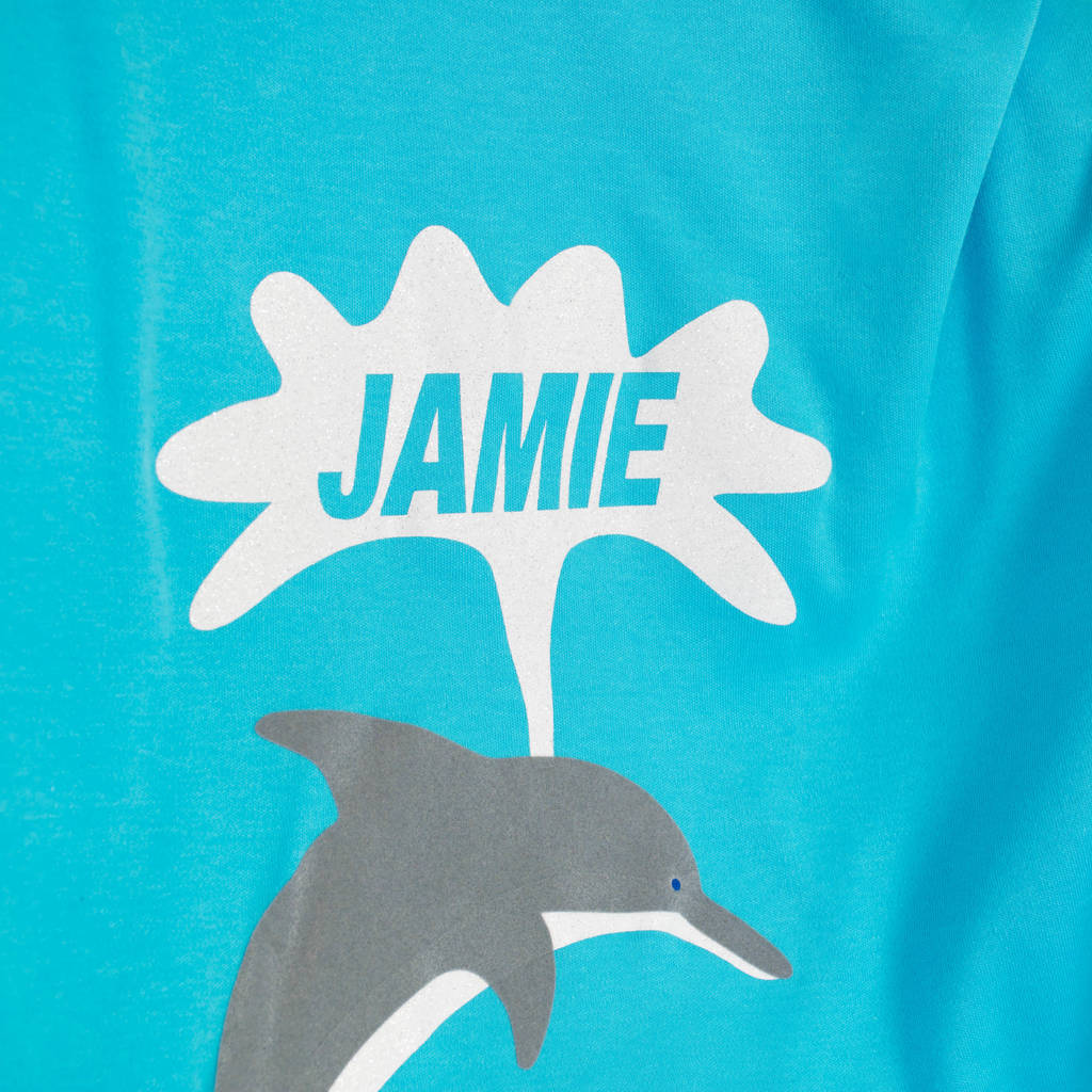 Personalised Dolphin Baby Blanket By nickynackynoo