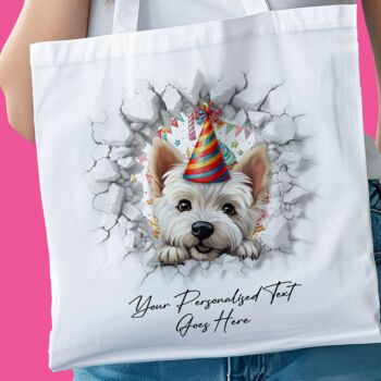 Personalised West Highland Terrier Birthday Break Through, 8 of 8