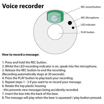 Memory Bear Keepsake And Voice Recorder, 11 of 11