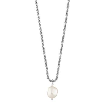 Twisted Chain Baroque Pearl Necklace, 8 of 8