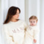 Mama Est Embroidered Personalised Jumper And Jogger Set Matching Mini Available, thumbnail 9 of 12