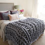 Yarnscombe Chunky Hand Knitted Throw, thumbnail 9 of 9
