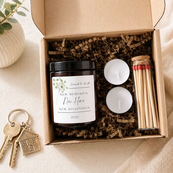New Home Housewarming Candle Gift Set, First Home Present, 2 of 5