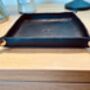 Personalised Black Leather Desk Accessories Tray, thumbnail 7 of 12