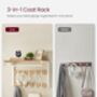 Wall Mounted Coat Rack With Removable Hooks, thumbnail 6 of 12