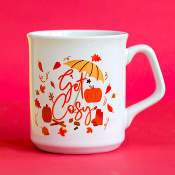 Cosy Autumn Leaves Hot Drinks Mug, 3 of 5