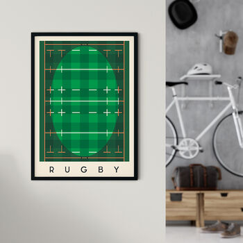 Rugby Minimalist Sports Poster, 2 of 3