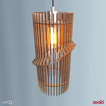 Zooki Four 'Loki' Wooden Pendant Light, 5 of 7