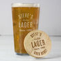 Beer Gifts For Him Pint Glass, Coaster And Opener, thumbnail 6 of 9