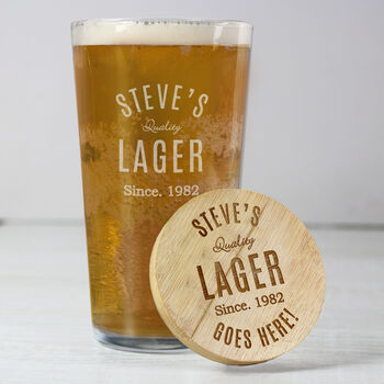 Beer Gifts For Him Pint Glass, Coaster And Opener, 6 of 9