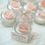 Wedding Favours Candle Roses, Party Personalised Guests Gifts, thumbnail 7 of 8