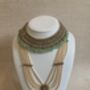 Indian Antique Gold Plated Mint Green Pearl Mala Set, thumbnail 1 of 9