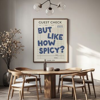 But Like How Spicy? Print | Kitchen Poster, 2 of 4