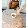 Halo Handwoven Basket Side Table With Wooden Top, thumbnail 3 of 5