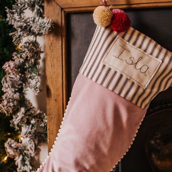 Personalised Velvet Christmas Stocking, 8 of 12