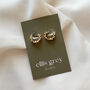 18k Gold Plated Waved Huggie Hoops, thumbnail 3 of 5