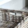 Grey Rattan Shallow Storage Basket, thumbnail 3 of 3